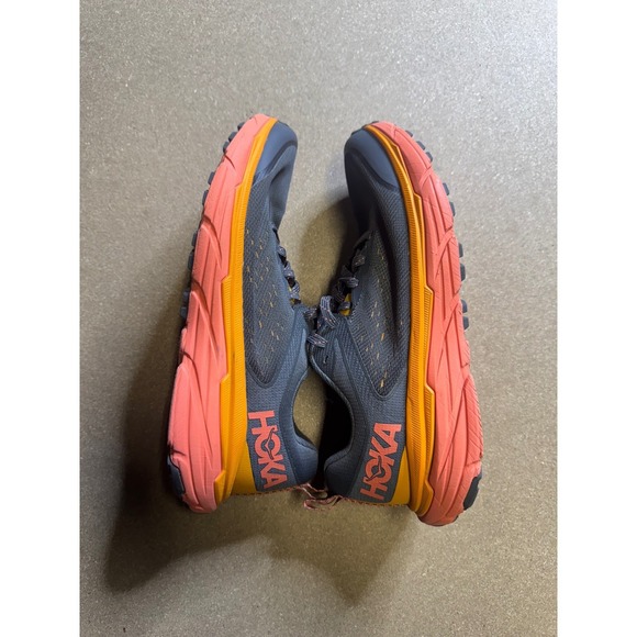 Hoka One One Shoes - Hoka One One Womens Challenger ATR 7 Trail Running Shoes Grey Orange Size 7.5B